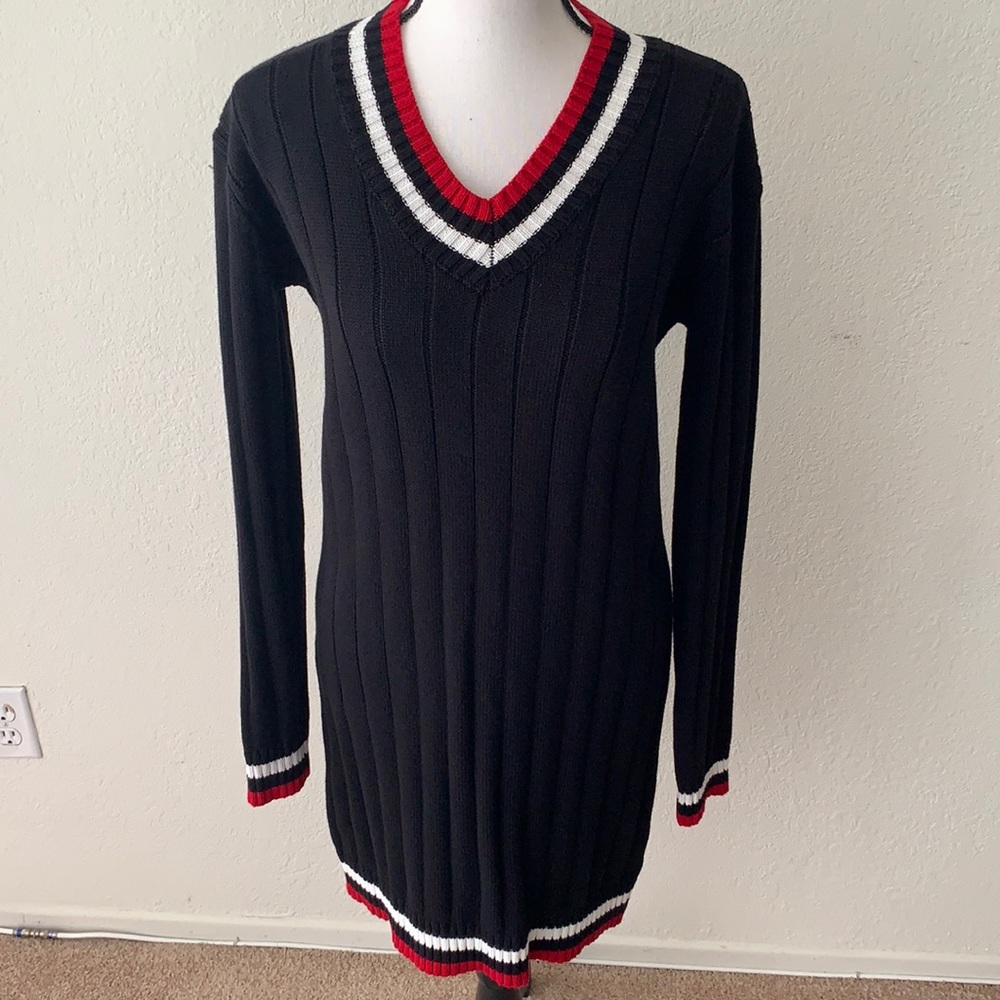 Black Long Sleeve Sweater Dress
